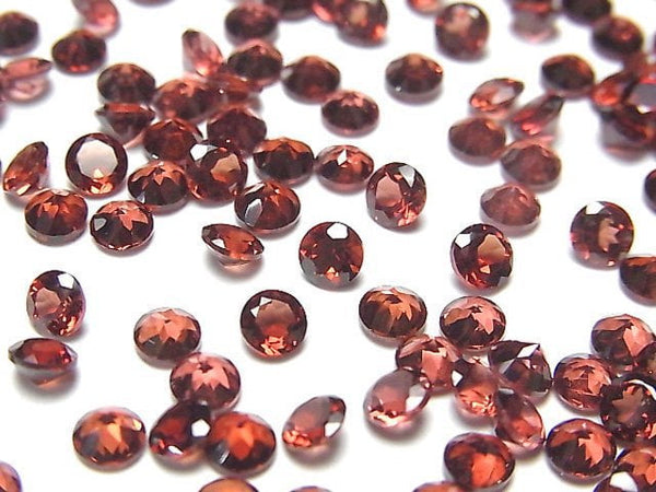 [Video]High Quality Mozambique Garnet AAA Loose stone Round Faceted 4x4mm 10pcs