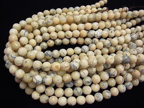 African Opal  128Faceted Round 10mm half or 1strand (aprx.15inch/37cm)