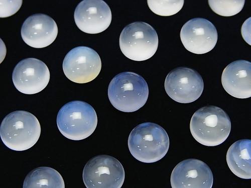 High Quality Blue Chalcedony AAA Round Cabochon 8 x 8 x 4 mm 5 pcs $9.79!