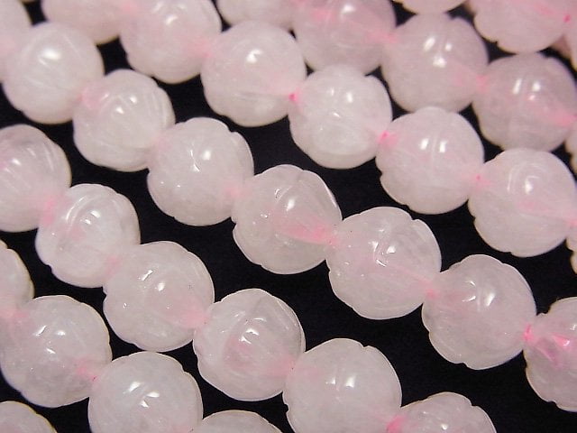 [Video] Rose Quartz AA++ Lotus Carving 8mm half or 1strand beads (aprx.15inch/36cm)