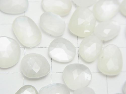 [Video] High Quality White Moonstone AAA Undrilled Free Form Single Sided Rose Cut 5pcs $7.79-!