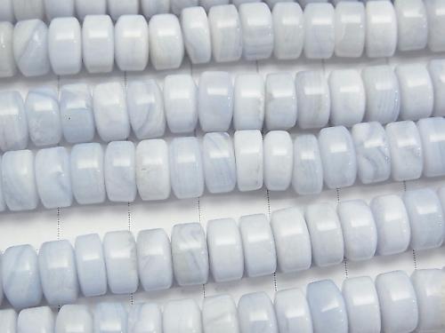 1strand $15.99! Blue Lace Agate AA++ Roundel 8x8x4mm 1strand (aprx.15inch/38cm)