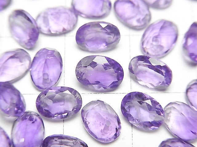 [Video]High Quality Amethyst AAA- Oval Faceted 7x5x3mm 1/4strands -Bracelet