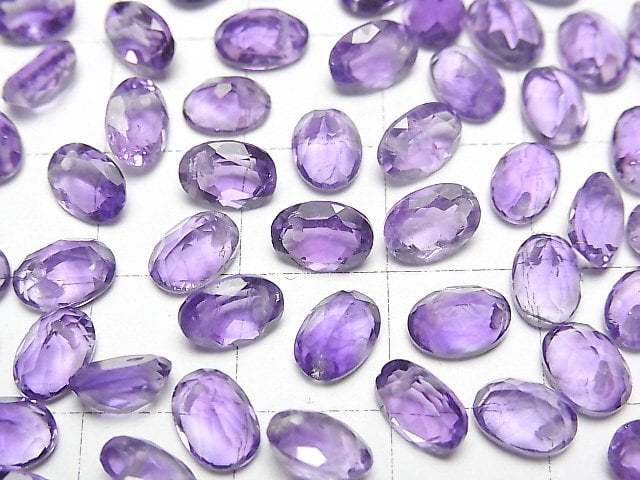 [Video]High Quality Amethyst AAA- Oval Faceted 7x5x3mm 1/4strands -Bracelet