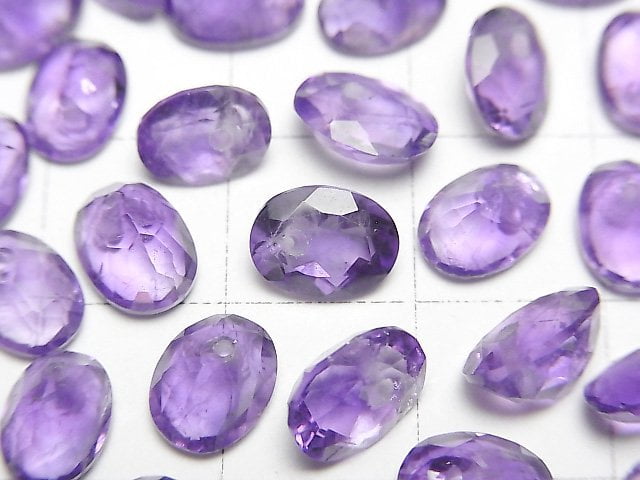 [Video]High Quality Amethyst AAA- Oval Faceted 8x6mm 1/4strands -Bracelet