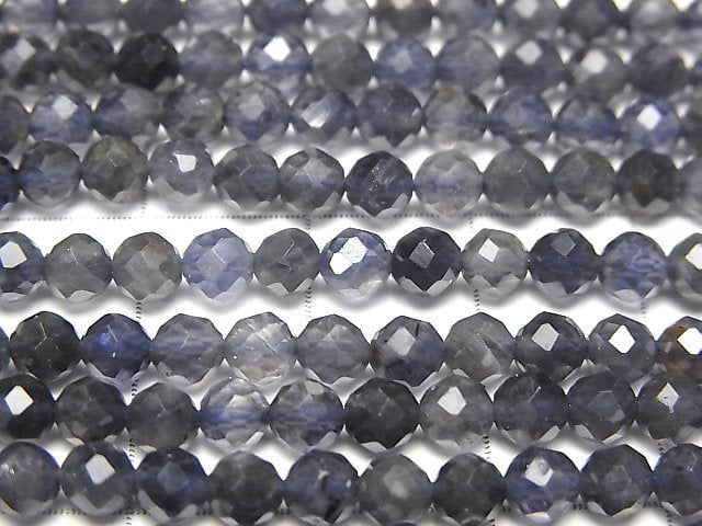 High Quality!  Iolite AA Faceted Round 4mm  1strand beads (aprx.15inch/36cm)