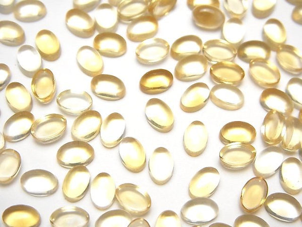 [Video]High Quality Citrine AAA Oval Cabochon 6x4mm 5pcs
