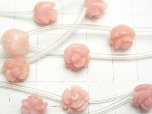 Pink Opal Rose 10 mm half or 1 strand (Approx 10 pcs)