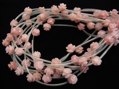 Pink Opal Rose 10 mm half or 1 strand (Approx 10 pcs)