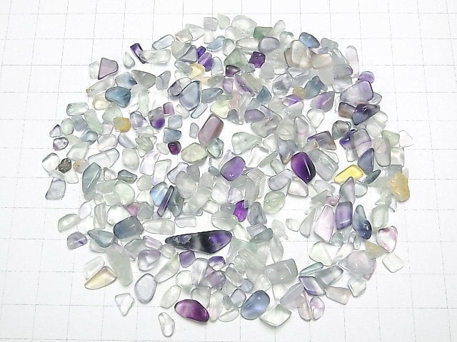 Multicolor Fluorite AA++ Undrilled Chips 100g