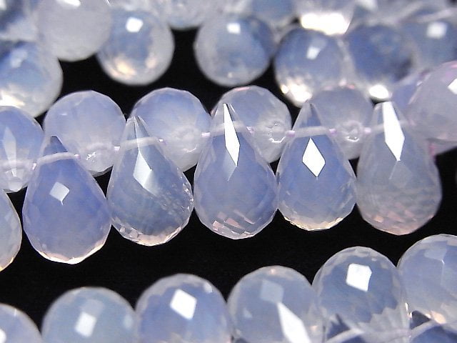 [Video] High Quality Scorolite AAA- Drop Faceted Briolette 1/4 or 1strand beads (aprx.4inch / 10cm)