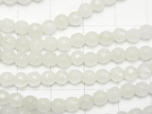 1strand $6.79! White Jade 32 Faceted Round 4mm 1strand (aprx.15inch / 38cm)