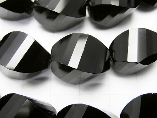 Onyx  Rice 4Faceted Twist xMultiple Facets 18x13x13mm half or 1strand (aprx.15inch/38cm)
