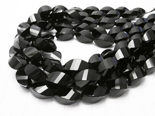 Onyx  Rice 4Faceted Twist xMultiple Facets 20x10x10mm half or 1strand (aprx.14inch/35cm)