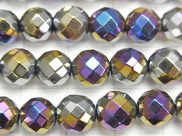 [Video] Flash Smoky Quartz 64Faceted Round 8mm half or 1strand beads (aprx.15inch / 36cm)