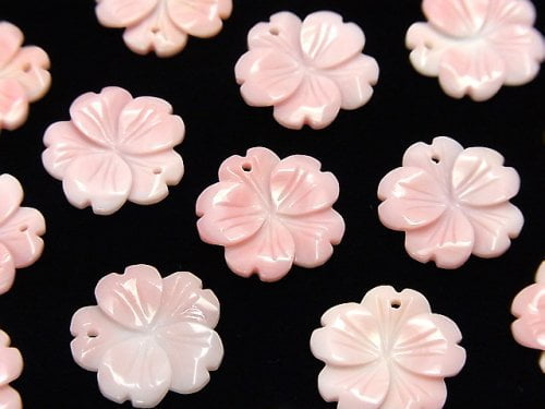 [Video] Queen Conch Shell AAA Flower 15mm Top Hole 2pcs