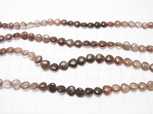 High Quality Scapolite  Cat's Eye (Glass) AAA Chestnut (Smooth)  1/4 or 1strand (aprx.7inch/18cm)