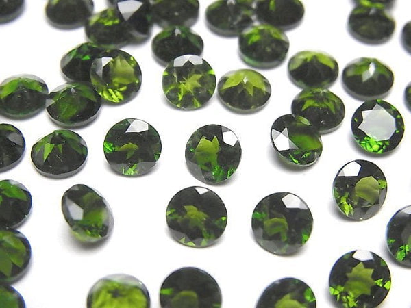 [Video]High Quality Chrome Diopside AAA Loose stone Round Faceted 6x6mm 1pc