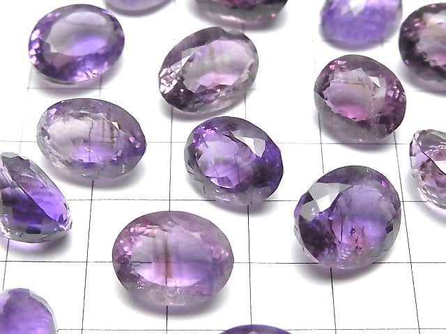 [Video]High Quality Amethyst AA++ Oval Faceted 3pcs