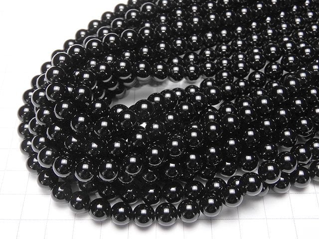 [Video] Tibetan Morion Crystal Quartz AAA Round 8mm half or 1strand beads (aprx.15inch/37cm)