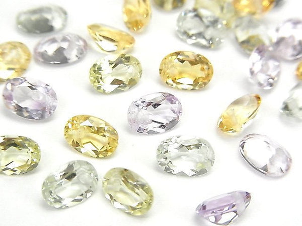 [Video]High Quality Mixed Stone AAA Oval Faceted 7x5mm 1/4-Bracelet