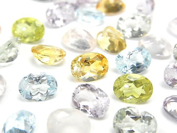 [Video]High Quality Mixed Stone AAA Oval Faceted 8x6mm 1/4strands -Bracelet