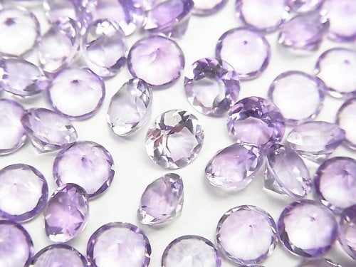 [Video]High Quality Amethyst AAA Loose stone Round Faceted 6x6x3mm 5pcs