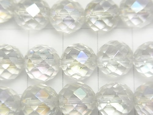 Aqua Crystal  64Faceted Round 10mm half or 1strand beads (aprx.15inch/36cm)