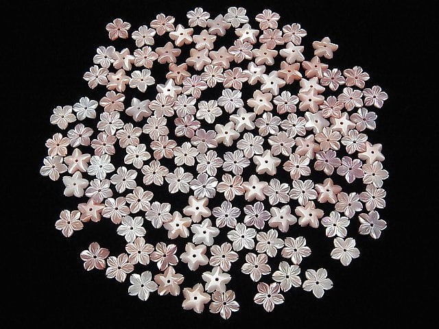 [Video] High quality pink Shell AAA flower [6mm][8mm][10mm][12mm][14mm] Center hole 3pcs