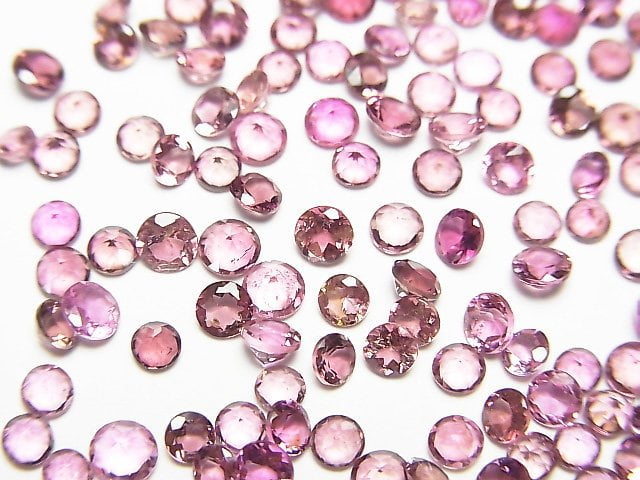 [Video]High Quality Pink Tourmaline AAA Loose stone Round Faceted 3x3mm 10pcs