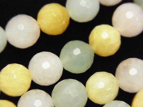 Mixed Stone  128Faceted Round 10mm half or 1strand (aprx.15inch/38cm)