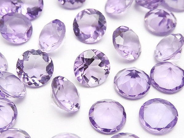 [Video]High Quality Amethyst AAA Loose stone Round Faceted 8x8mm 5pcs