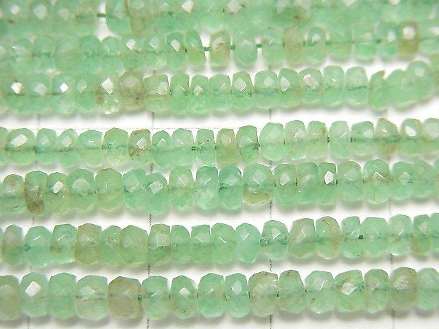 [Video] High Quality Columbia Emerald AAA-Faceted Button Roundel half or 1strand beads (aprx.15inch / 38cm)