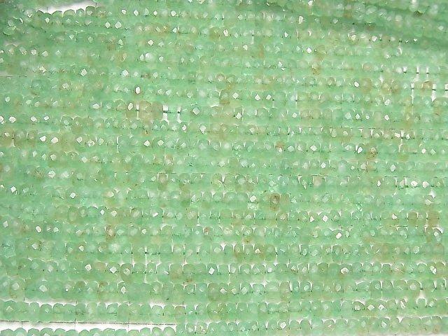 [Video] High Quality Columbia Emerald AAA-Faceted Button Roundel half or 1strand beads (aprx.15inch / 38cm)