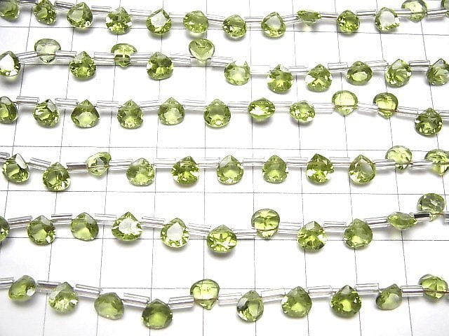 [Video]High Quality Peridot AAA Chestnut Faceted 6x6mm half or 1strand (18pcs )