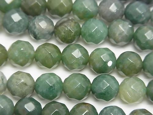 1strand $7.79! Moss Agate  64Faceted Round 8mm 1strand (aprx.15inch/37cm)