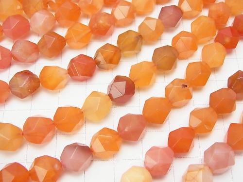 Mix Carnelian 20Faceted Round 10mm half or 1strand (aprx.15inch / 37cm)