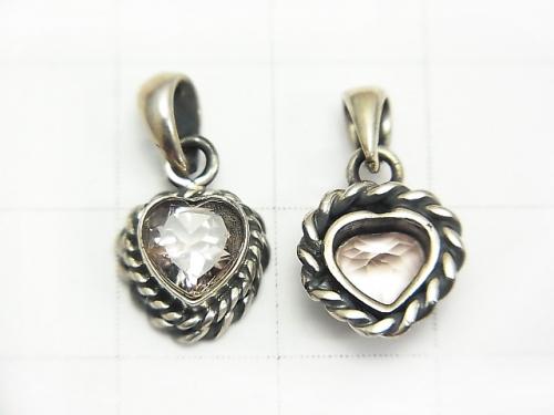 High Quality Morganite AAA Heart Faceted Pendant 9x9x4mm Silver925