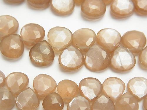High Quality Orange-Brown Moonstone AAA- Chestnut Faceted Briolette half or 1strand beads (aprx.8inch/20cm)