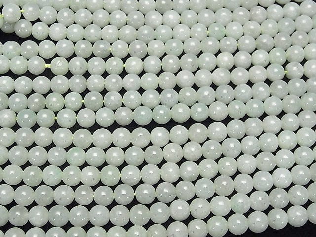Burmese Jadeite AA+ Round 6mm half or 1strand beads (aprx.15inch/37cm)