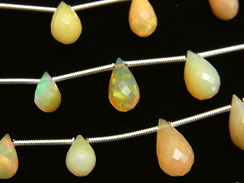 [Video] 1strand $34.99! High Quality EthiopiaOpal AA ++ Drop Faceted Briolette Yellow 1strand beads (aprx.6inch / 15cm)