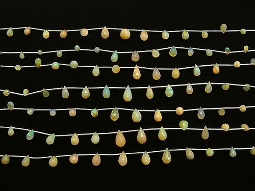 [Video] 1strand $34.99! High Quality EthiopiaOpal AA ++ Drop Faceted Briolette Yellow 1strand beads (aprx.6inch / 15cm)