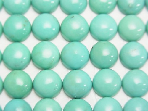 Turquoise AAA- Round  Cabochon 8x8x4mm 2pcs