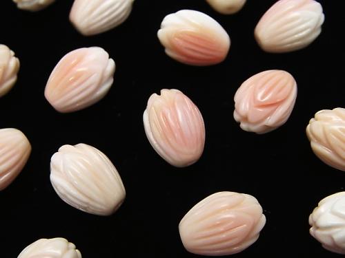 Queen Conch Shell AAA-AAA- Flower bud 11x8x8mm [Drilled Hole] 3pcs $6.79!