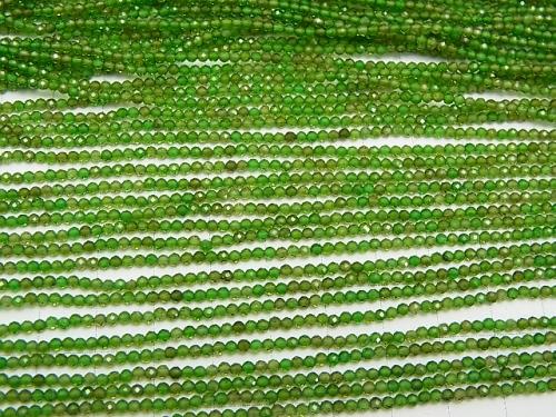 Diamond Cut! 1strand $14.99! Chrome Diopside AAA-Faceted Round 2mm 1strand (aprx.15inch / 38cm)