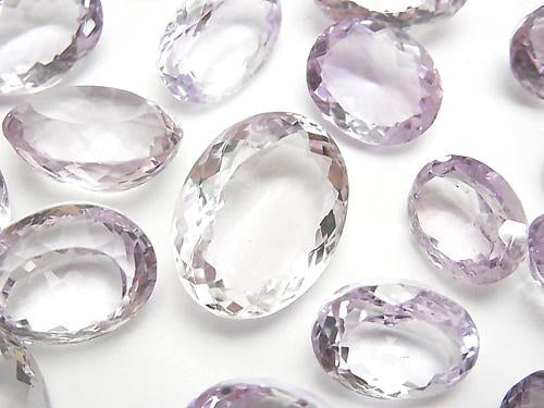 High Quality Pink Amethyst AAA Undrilled Oval Faceted Size Mix 3pcs $19.99!