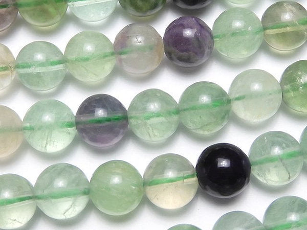 [Video] Multi color Fluorite AA+ Round 8mm 1strand beads (aprx.15inch/36cm)