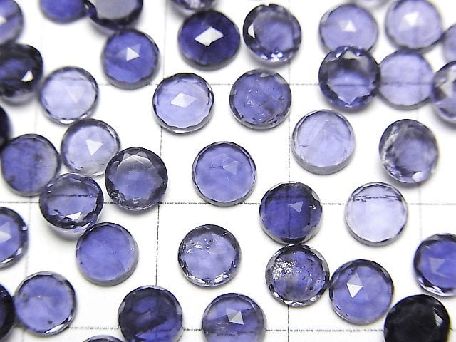 [Video] High Quality Iolite AAA Rose Cut Round 5x5mm [Dark Color] 10pcs $12.99!