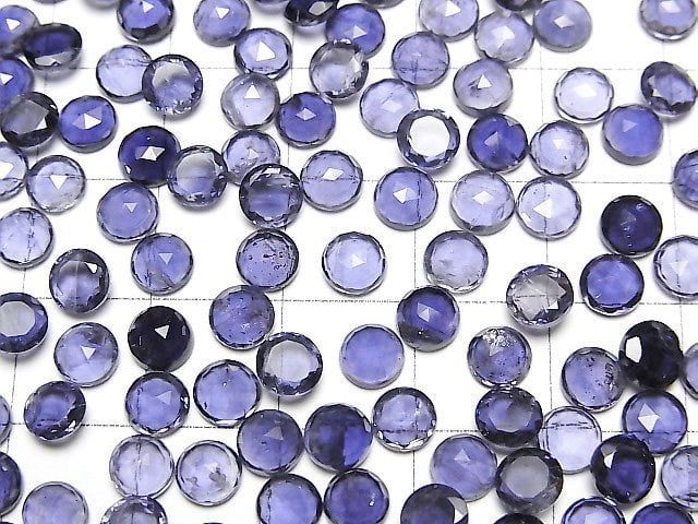 [Video] High Quality Iolite AAA Rose Cut Round 5x5mm [Dark Color] 10pcs $12.99!