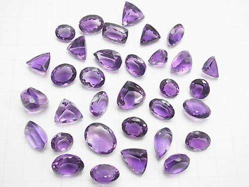 [Video] High Quality Amethyst AAA Undrilled Mix Shape Faceted 2pcs